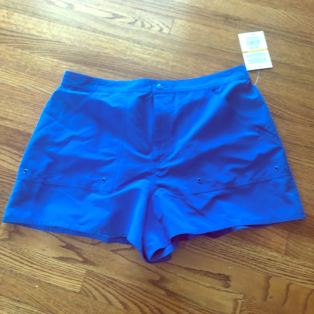 NWT Maxine of Hollywood blue swim shorts size 16W